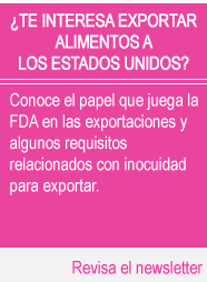 Exportar alimentos a USA