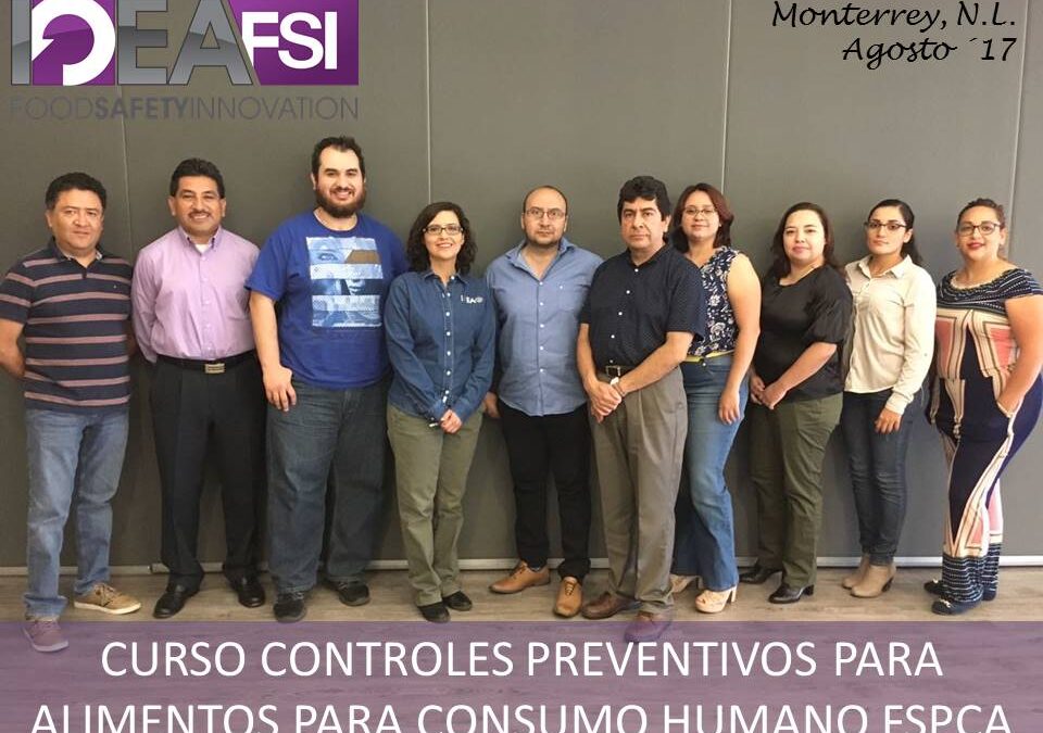 Curso Controles Preventivos FSPCA. Agosto 2017. Monterrey, N.L.