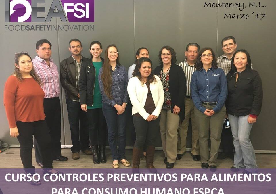 Curso Controles Preventivos FSPCA. Marzo 2017. Monterrey, N.L.