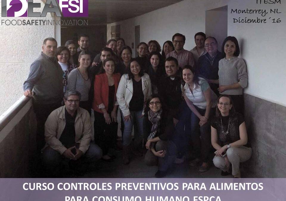 Curso Controles Preventivos FSPCA. ITESM. Diciembre 2016.